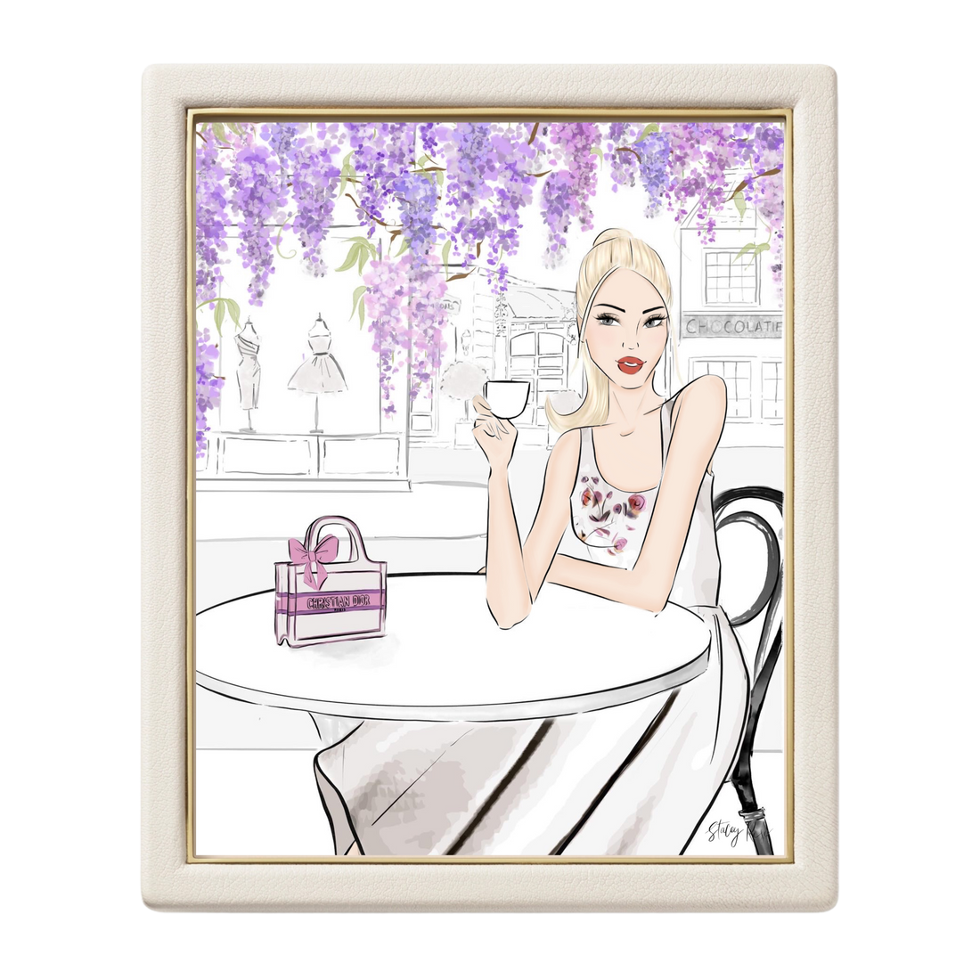 Dior en Bloom: Lilac Haze - Embellished art Print