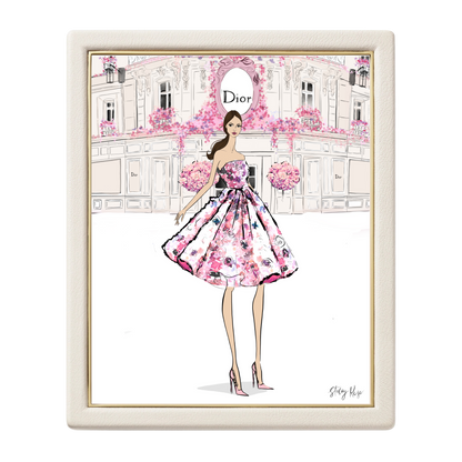 Dior en Bloom: Rose Whimsy - Hand Embellished Print