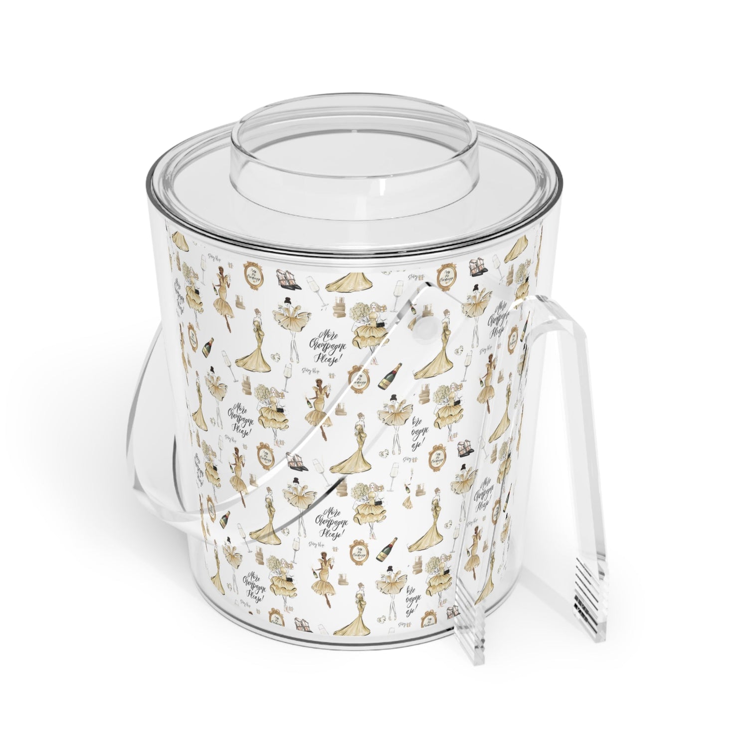 More Champagne Please! - Champagne ice bucket with tongs